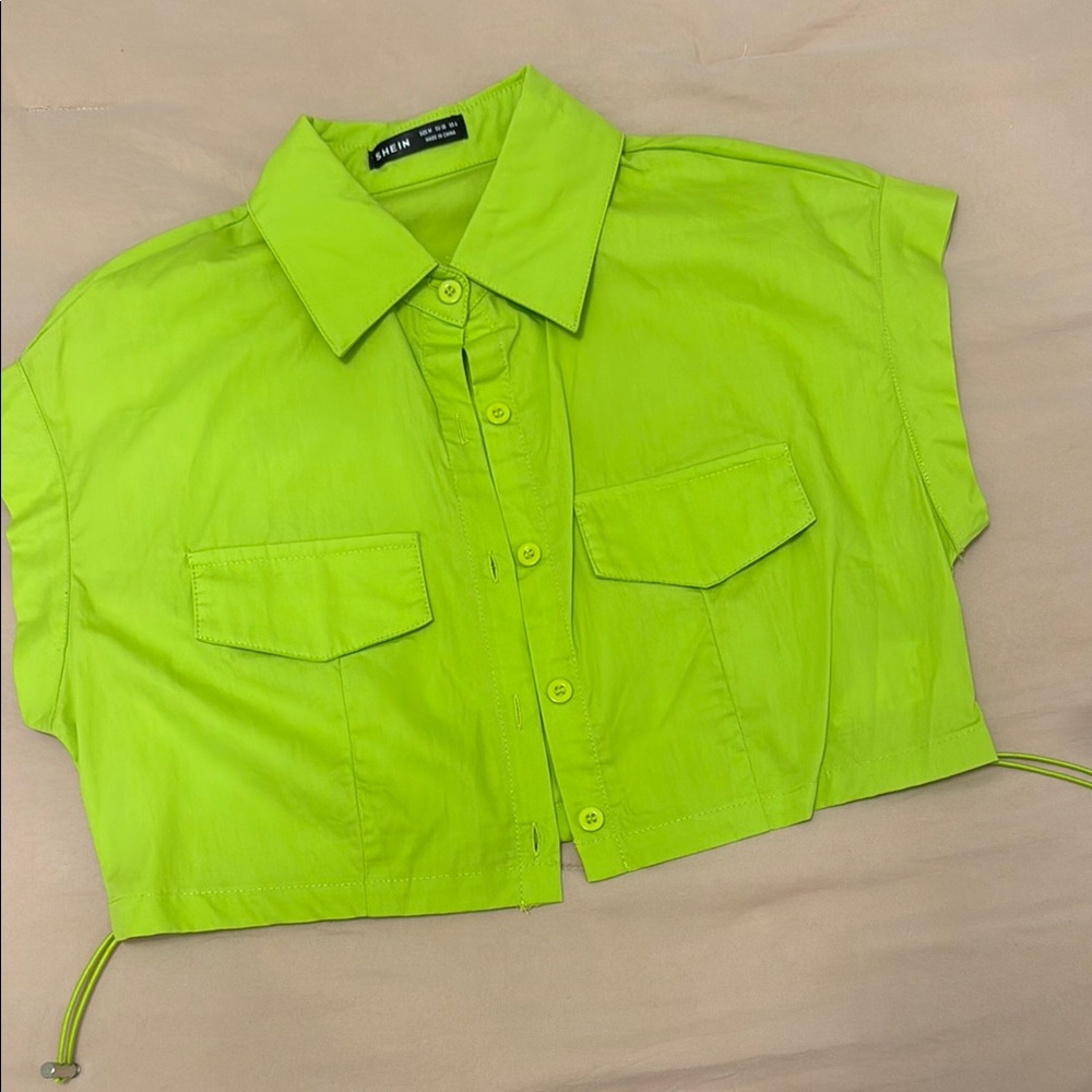SHEIN Lime Green Crop Top